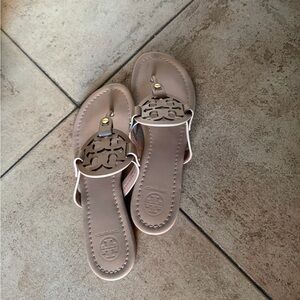 Tory Burch Beige Leather Sandals